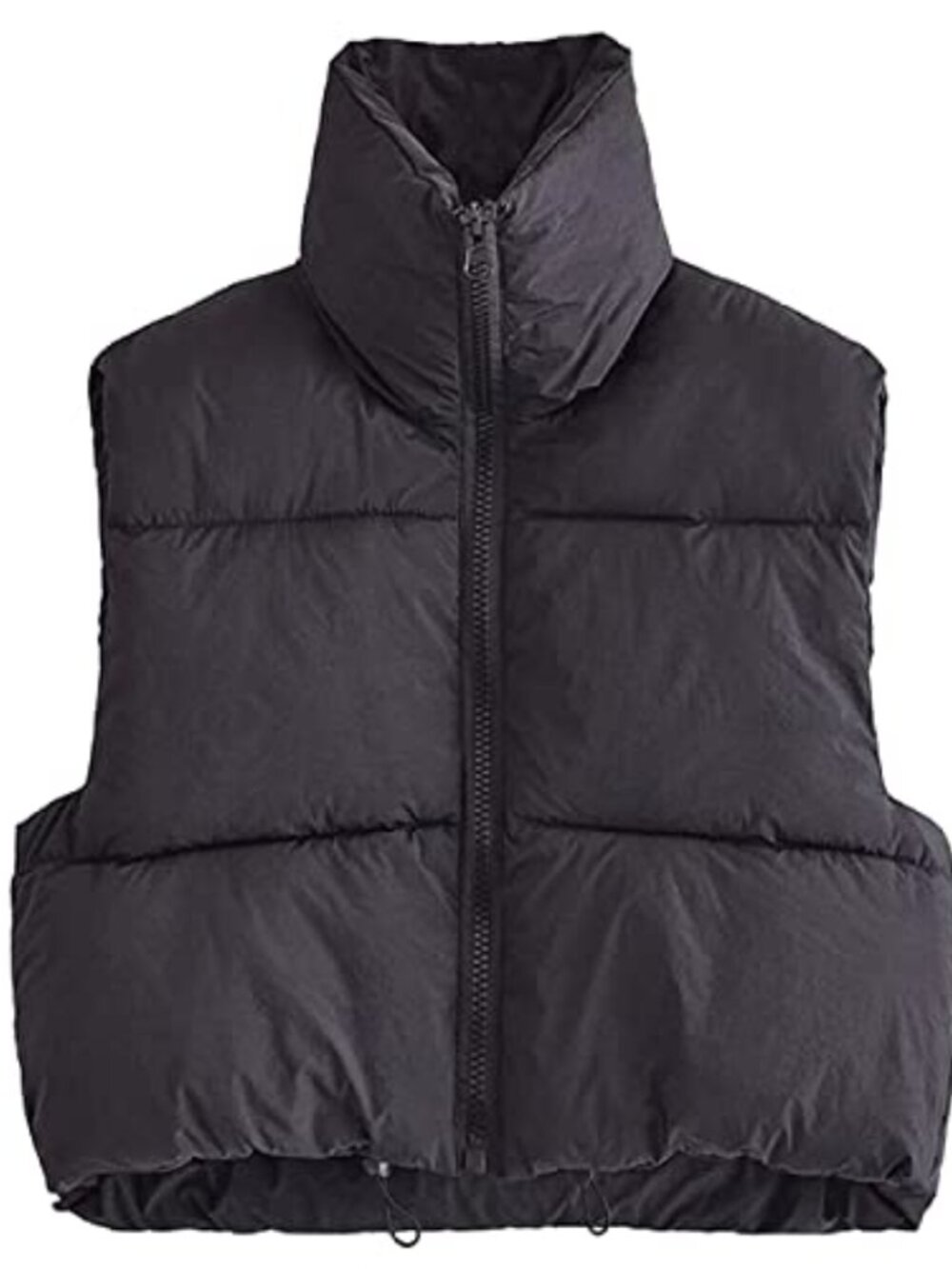 Women's Winter Crop Puffer Vest Lightweight Sleeveless Warm Padded Gilet